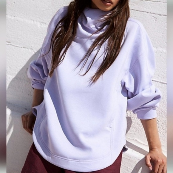 NWOT! Free People movement pick up the pace Hooded Sweatshirt in lavender frost.